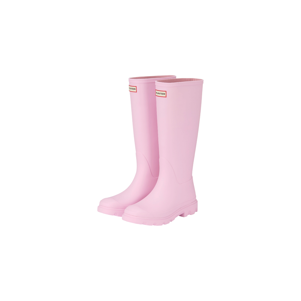 Hunter Downpour Tall Rubber Boots Pink / Red / Black