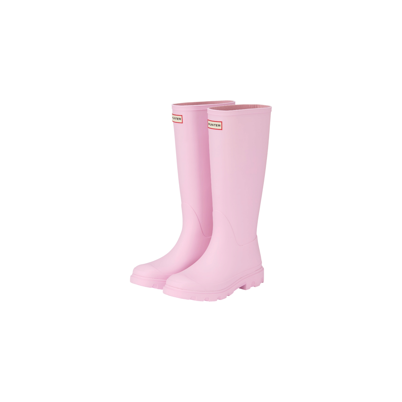 Hunter Downpour Tall Rubber Boots Pink / Red / Black
