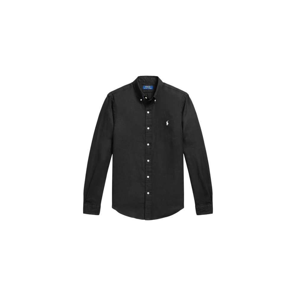 Polo Ralph Lauren Linen Shirt Slim Fit Black / White
