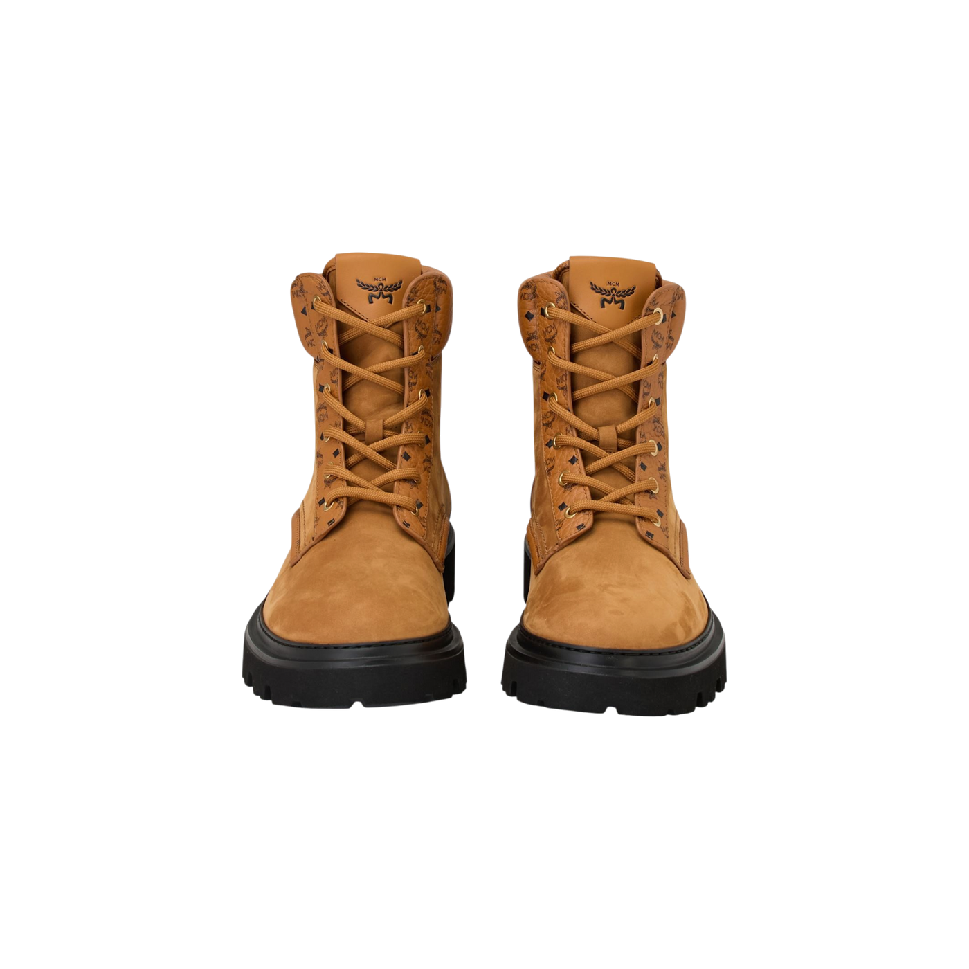 Mcm Lace-up Boots Cognac