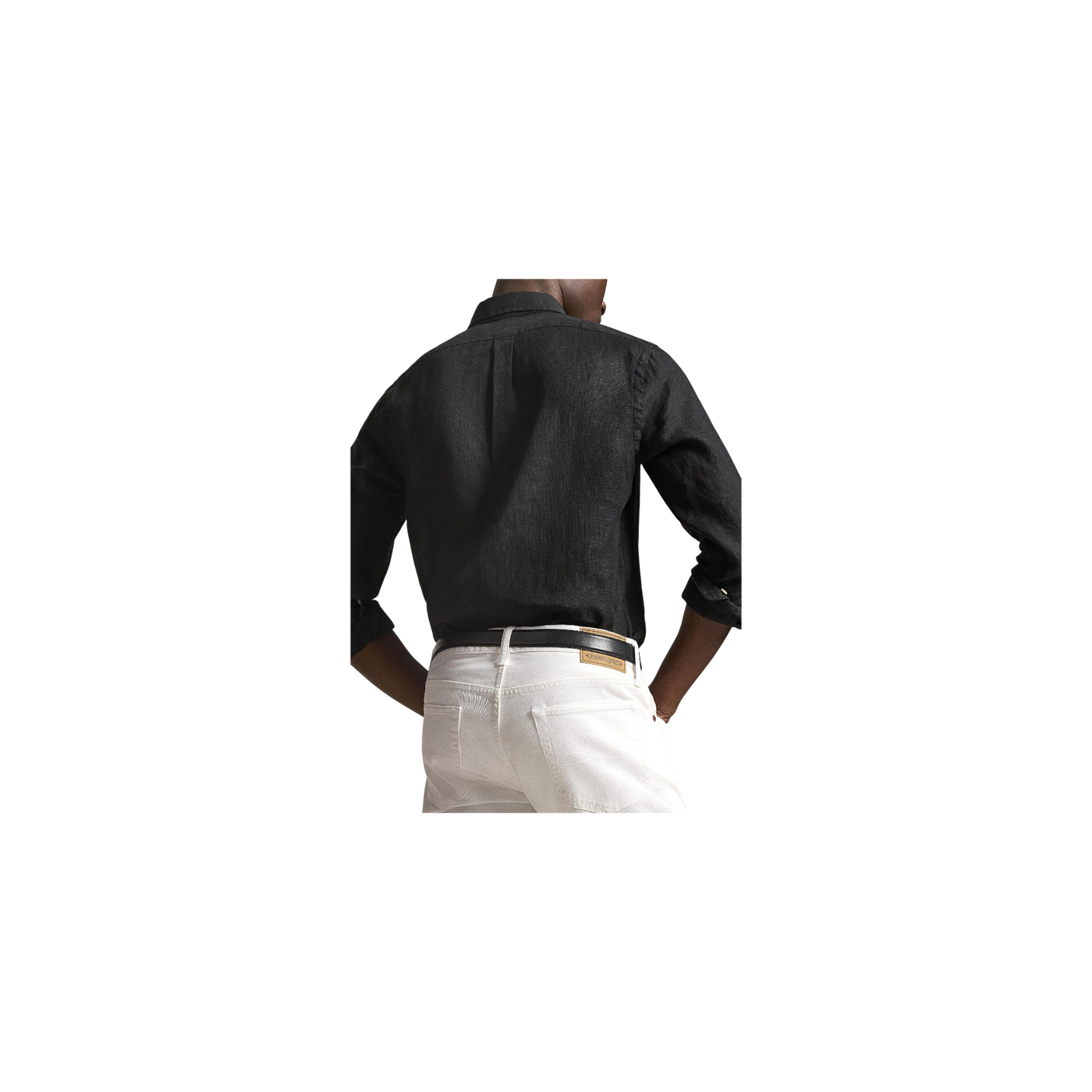 Polo Ralph Lauren Linen Shirt Slim Fit Black / White