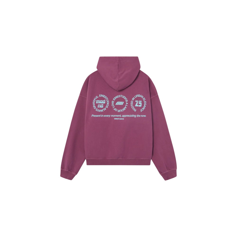 Eme Studios Stamp Maroon Oversized Hoodie