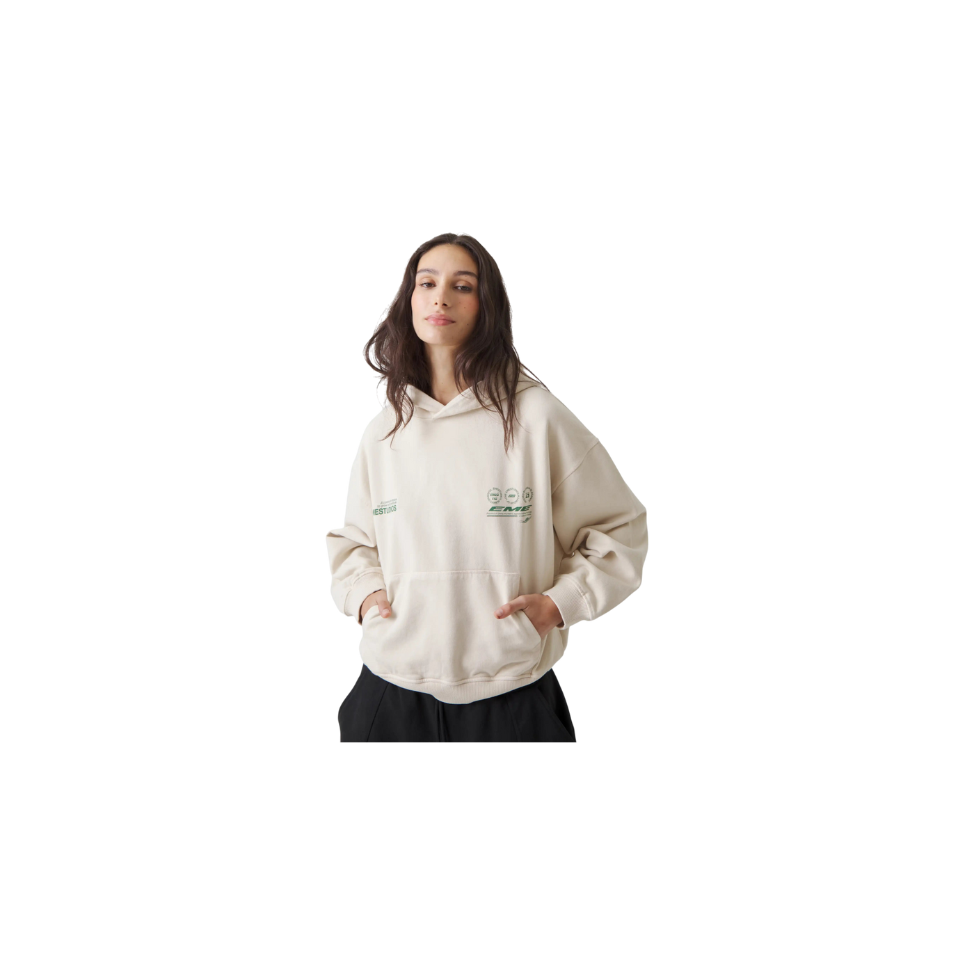 Eme Studios Stamp Off Sand Oversized Hoodie