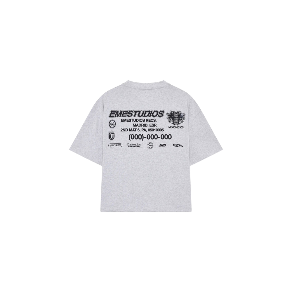 Eme Studios Statement Heather Grey Oversized T-Shirt