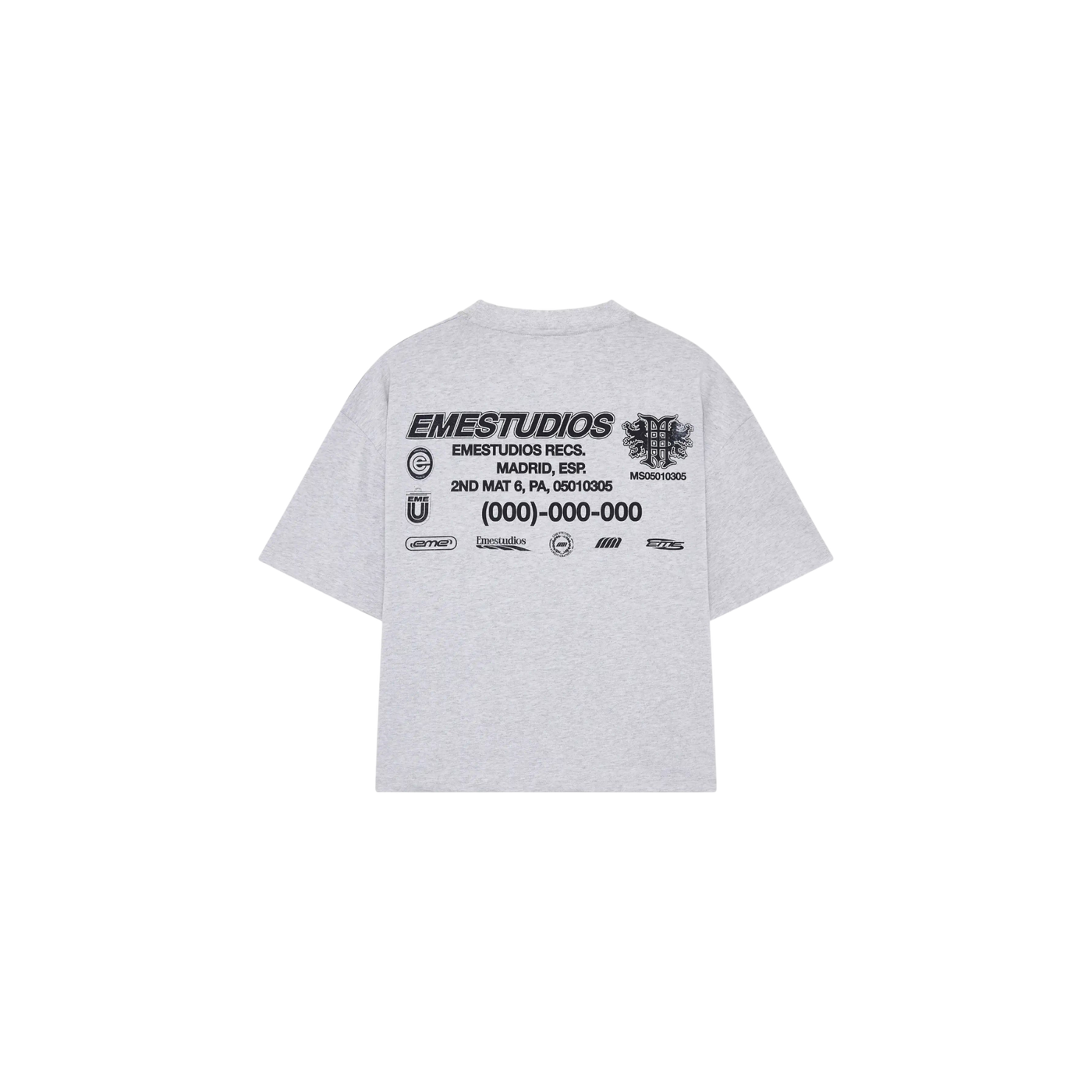 Eme Studios Statement Heather Grey Oversized T-Shirt