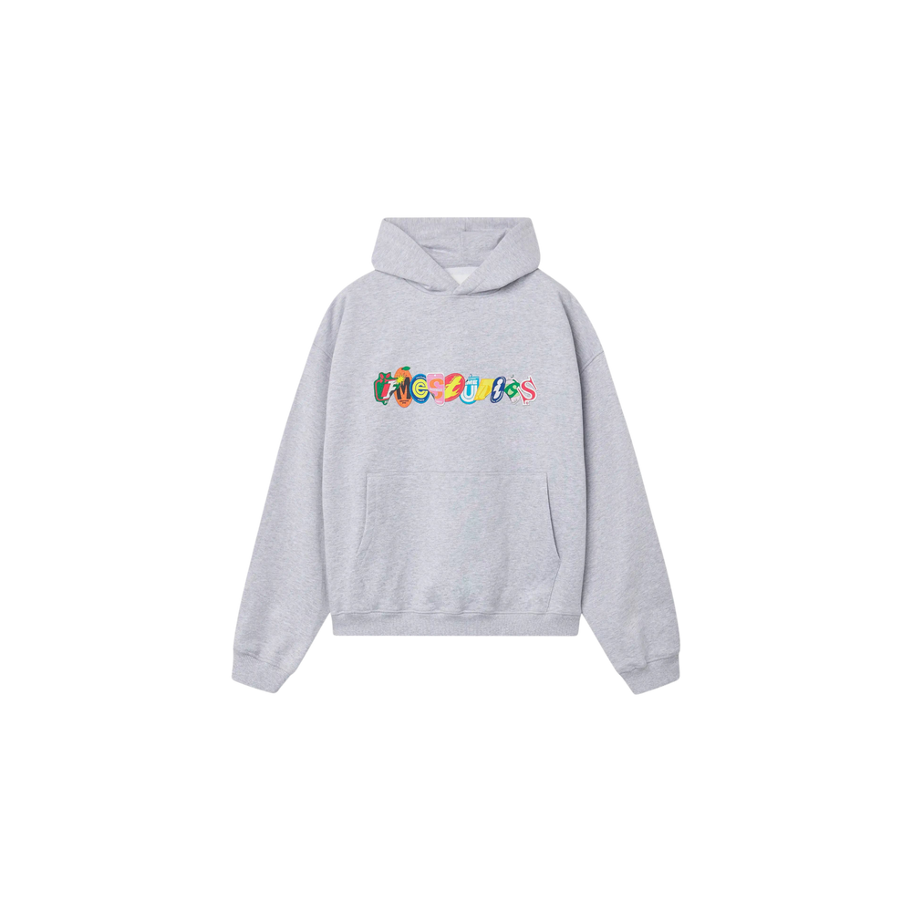 Eme Studios Stickers Grey Oversized Hoodie