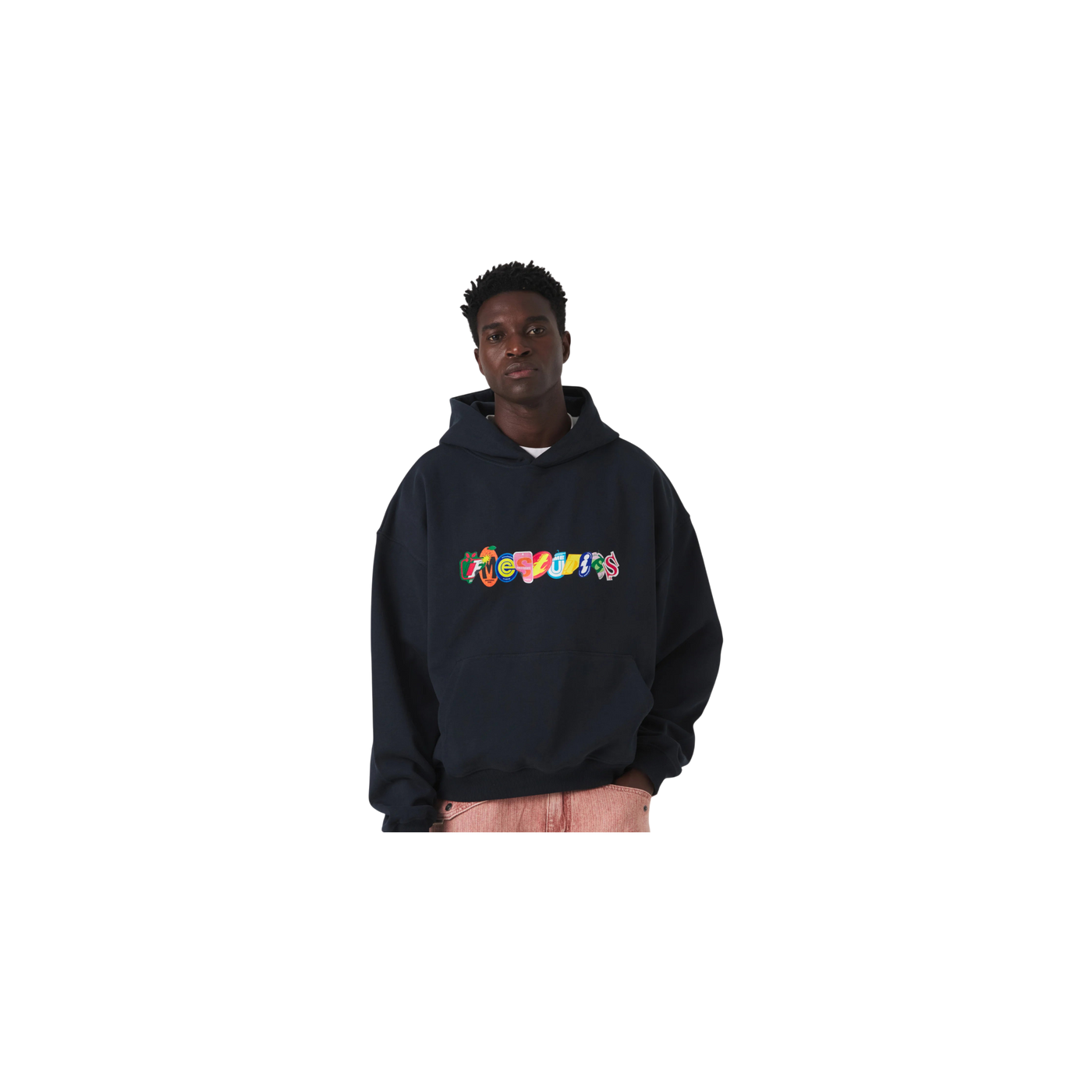 Eme Studios Stickers Navy Oversized Hoodie