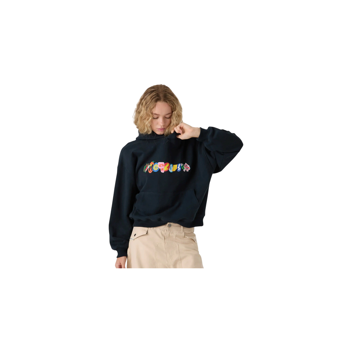 Eme Studios Stickers Navy Oversized Hoodie