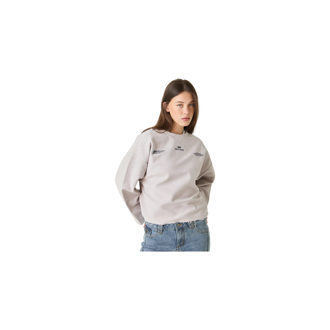 Eme Studios Suit Off Sand Oversized Crewneck