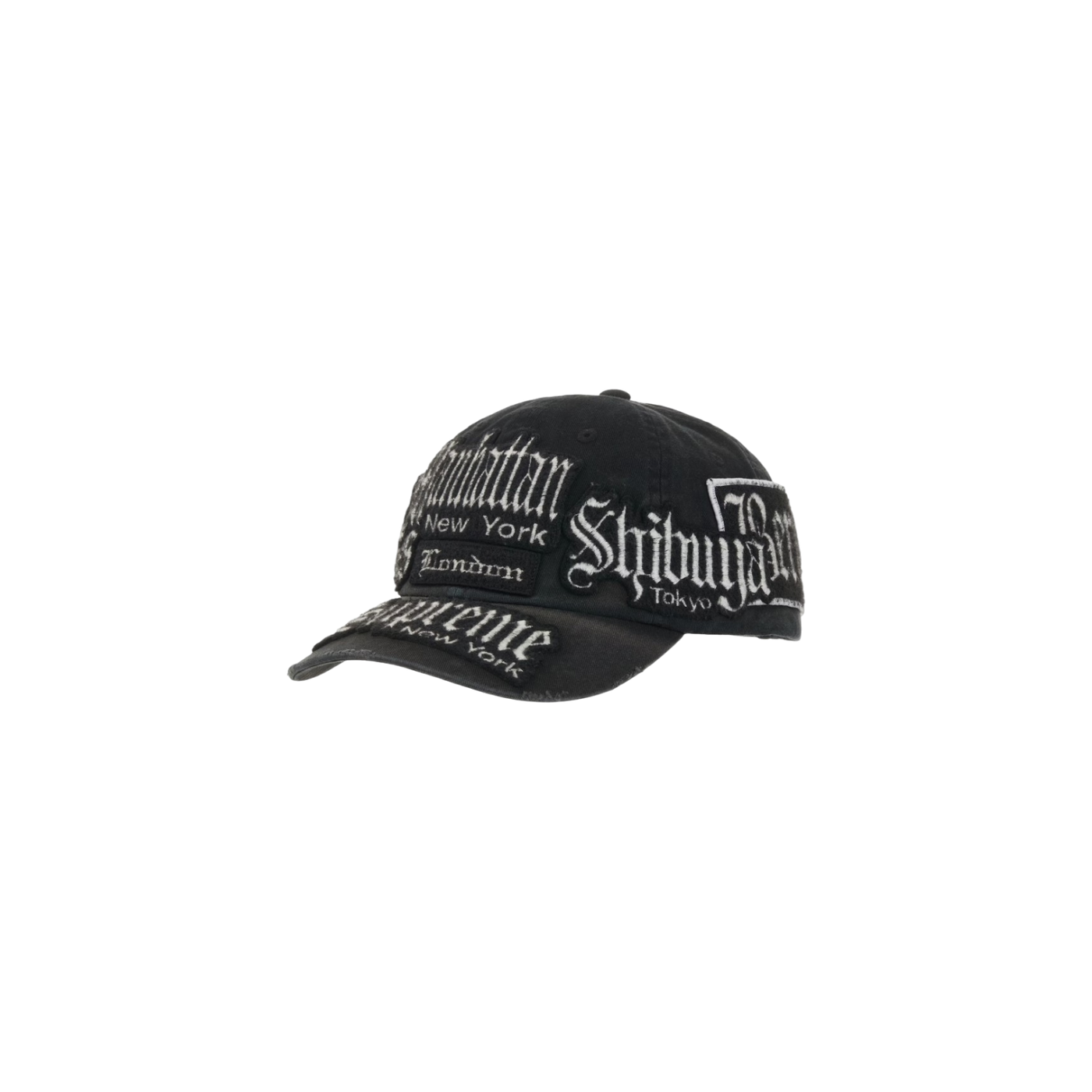 Supreme City Patches 6-Panel Hat Black