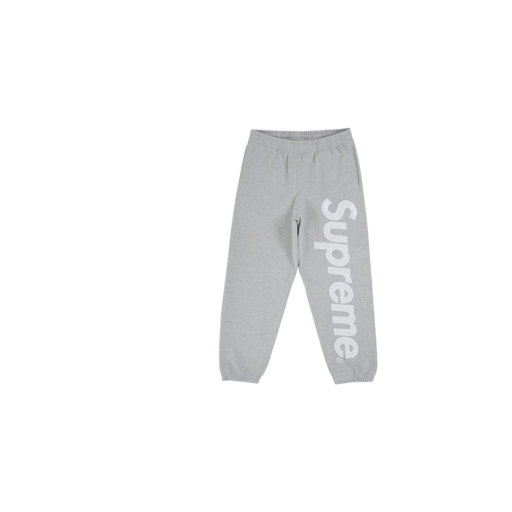 Supreme Satin Applique Sweatpant (SS26) Heather Grey