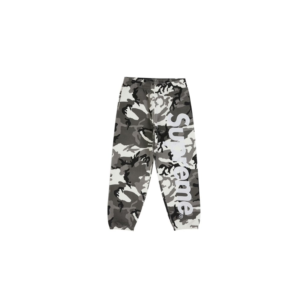 Supreme Satin Applique Sweatpant (SS26) Snow Camo