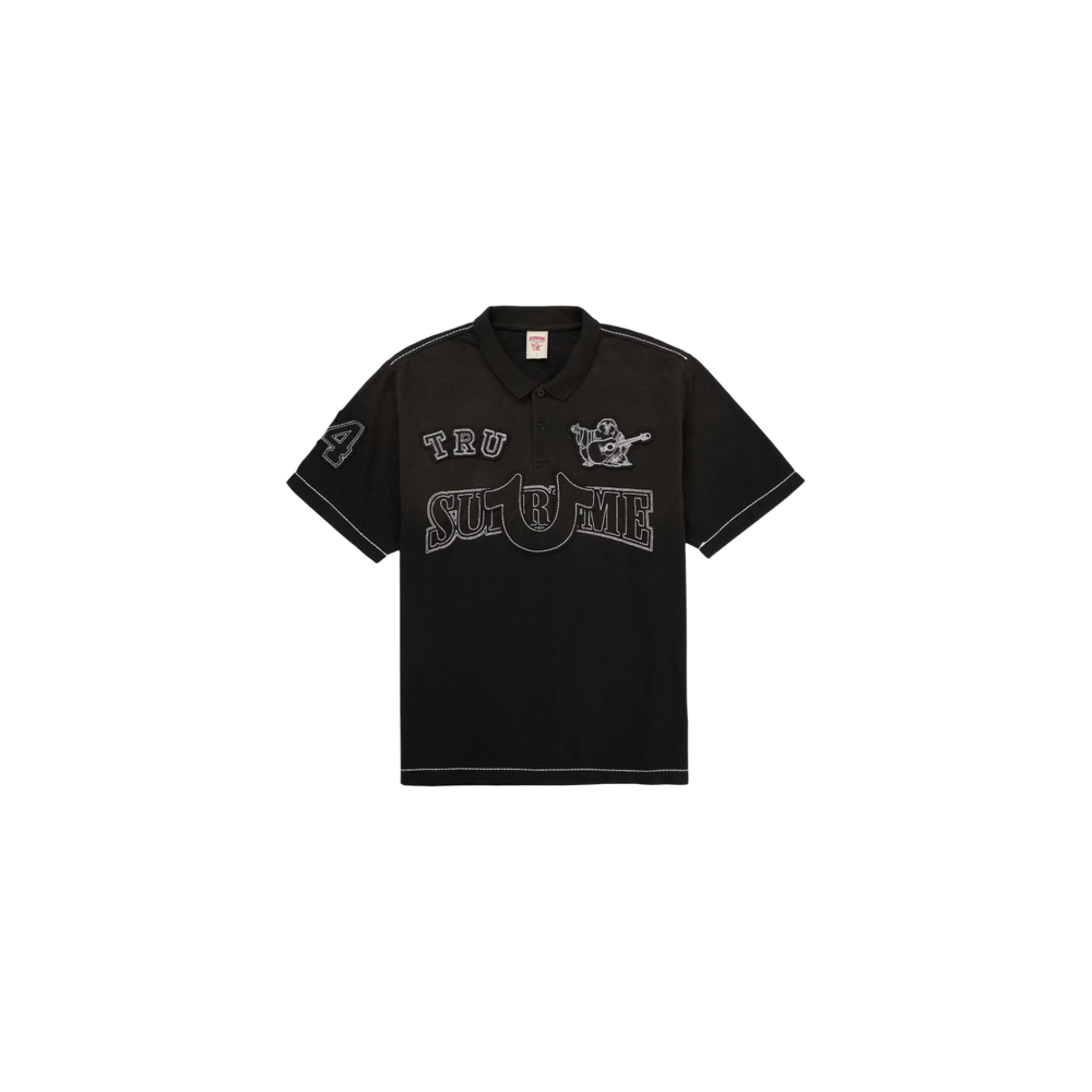 Supreme True Religion Applique Polo Black