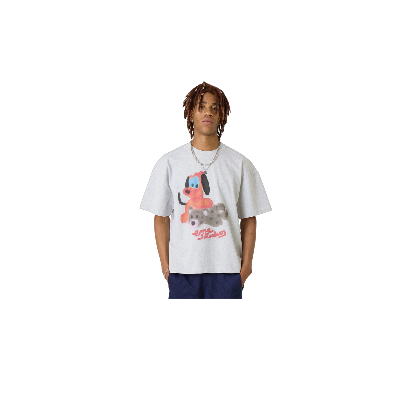 Eme Studios Teddy Heather Grey Oversized T-Shirt