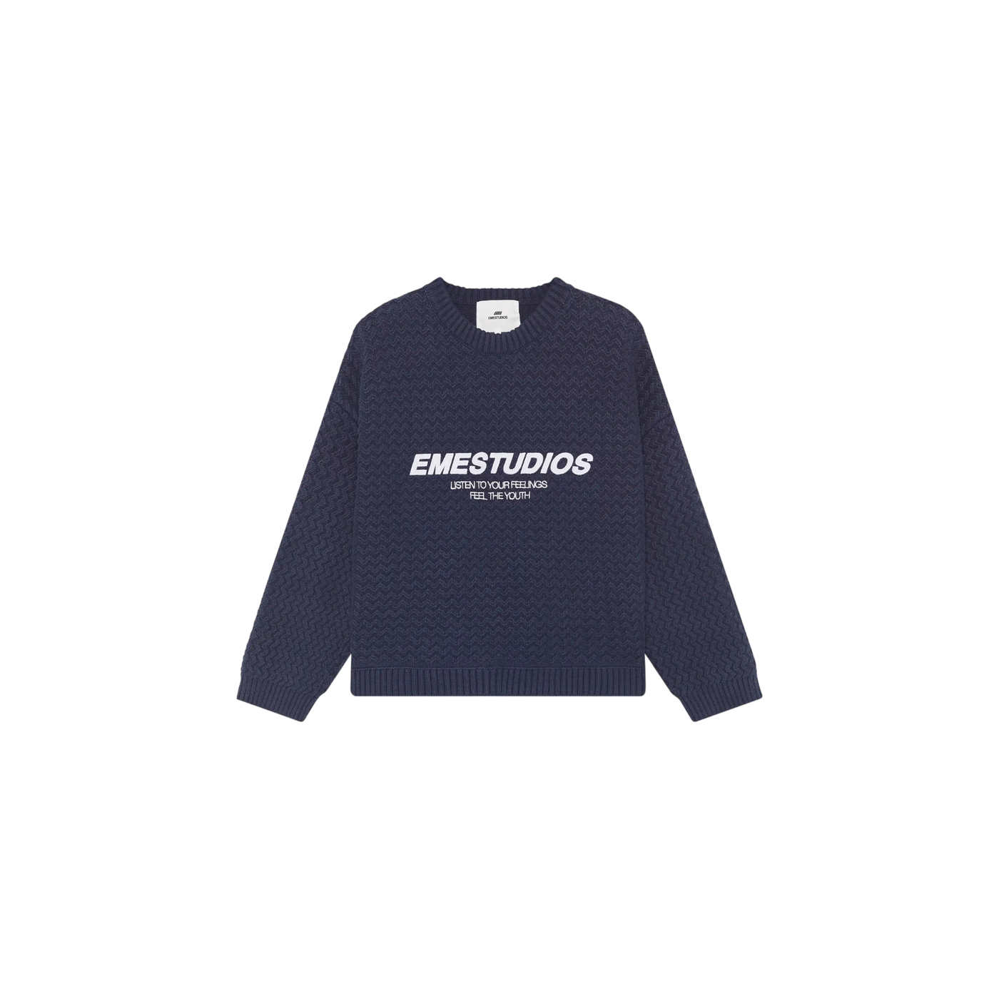 Eme Studios Thesis Navy Knit Sweater