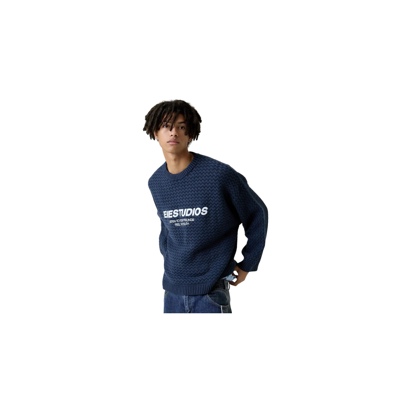 Eme Studios Thesis Navy Knit Sweater