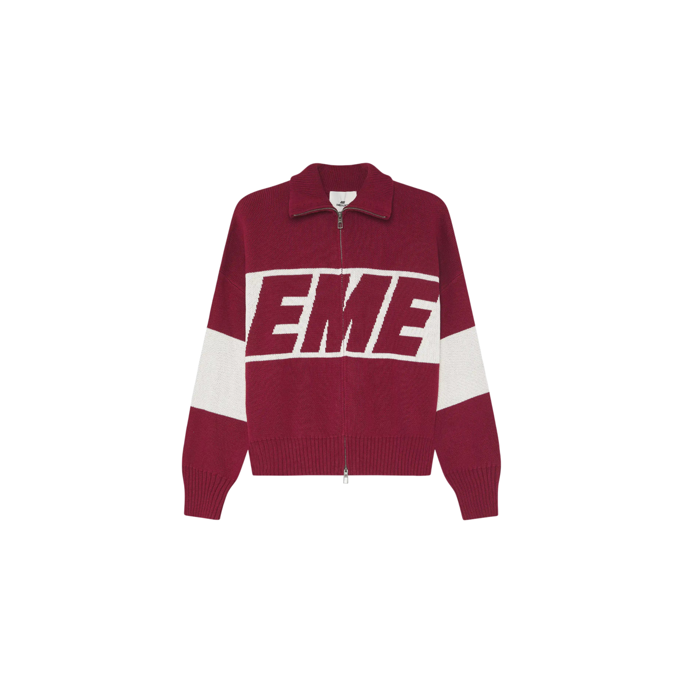 Eme Studios Thrill Burgundy Zipper Knit