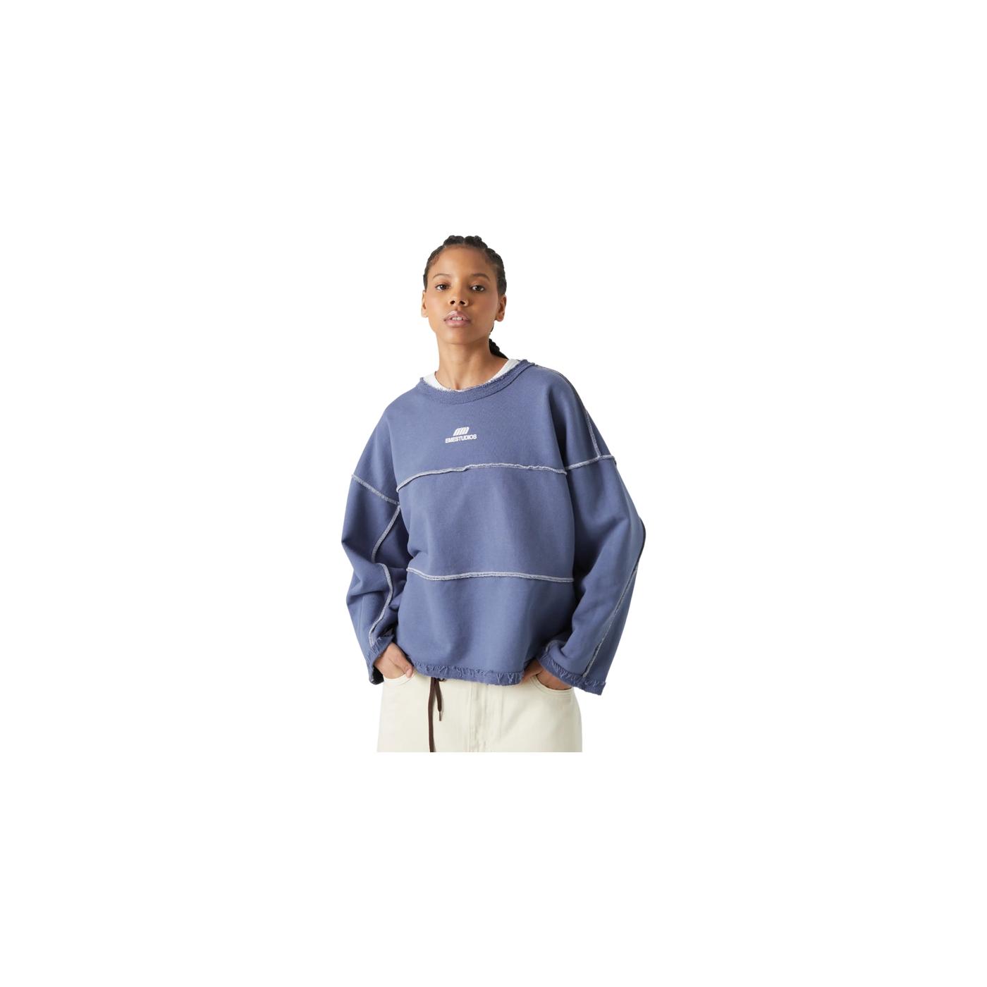 Eme Studios Thrill Crown Blue Reverse Crewneck