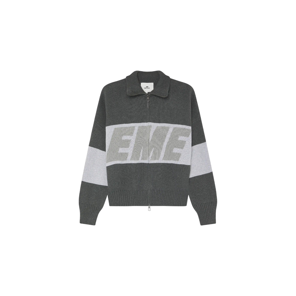 Eme Studios Thrill Grandpa Grey Zipper Knit