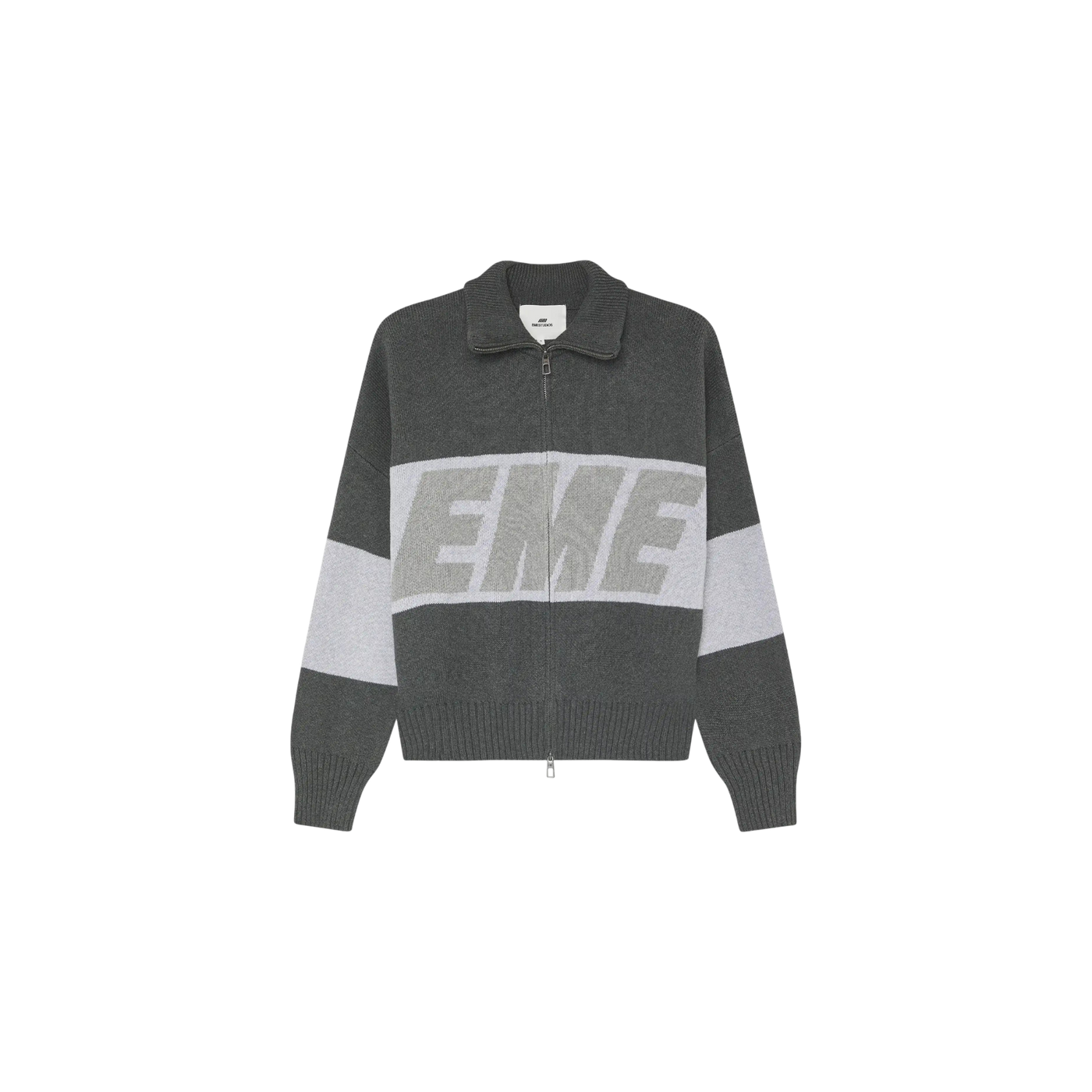 Eme Studios Thrill Grandpa Grey Zipper Knit