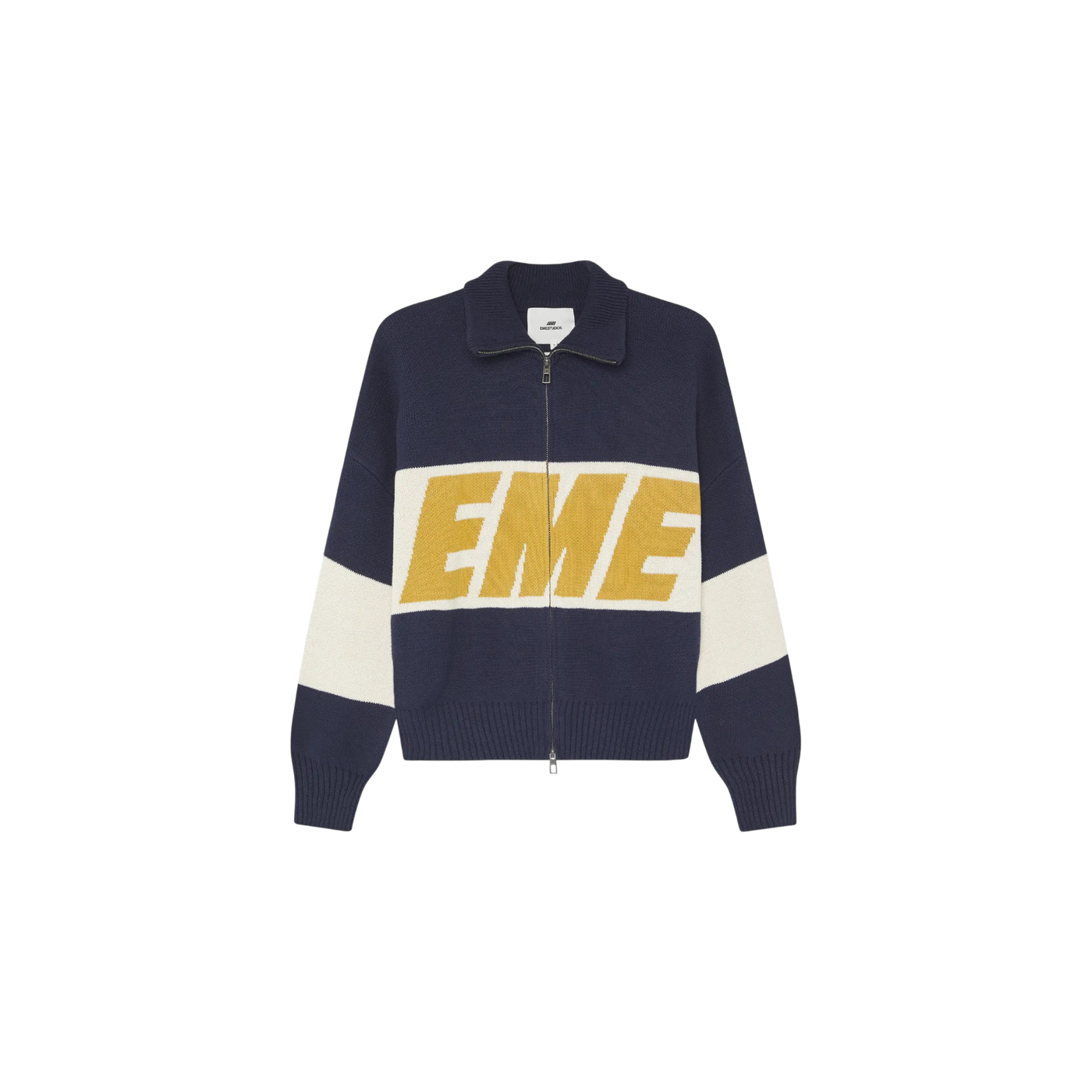 Eme Studios Thrill Mustard Zipper Knit