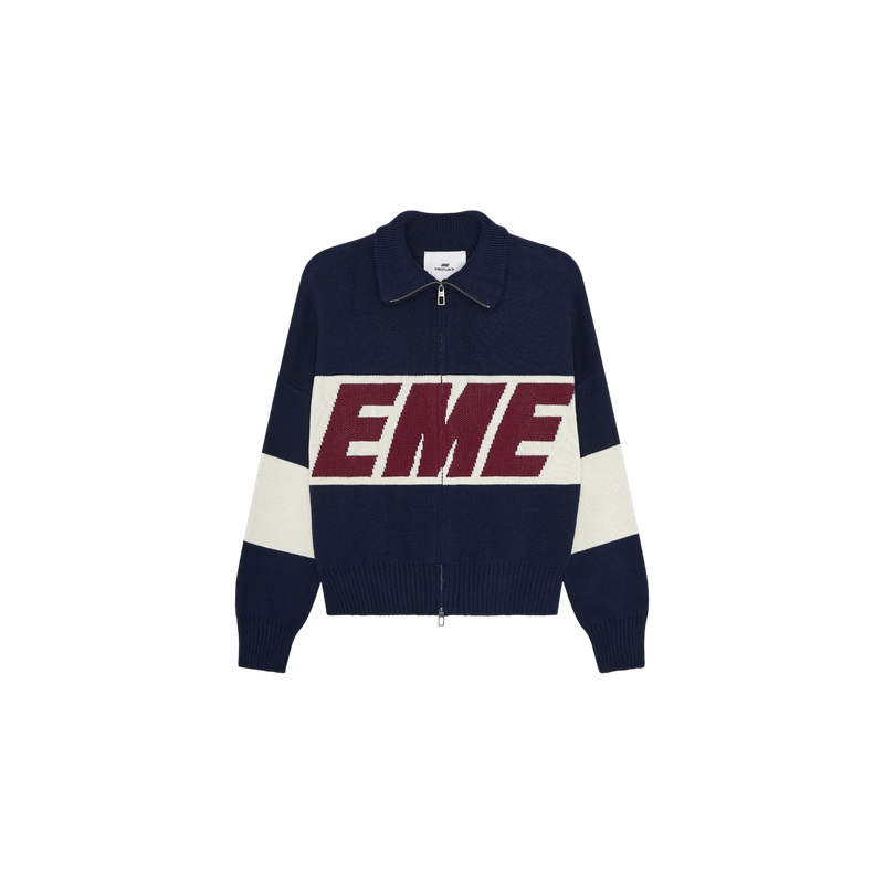 Eme Studios Thrill Navy Zipper Knit