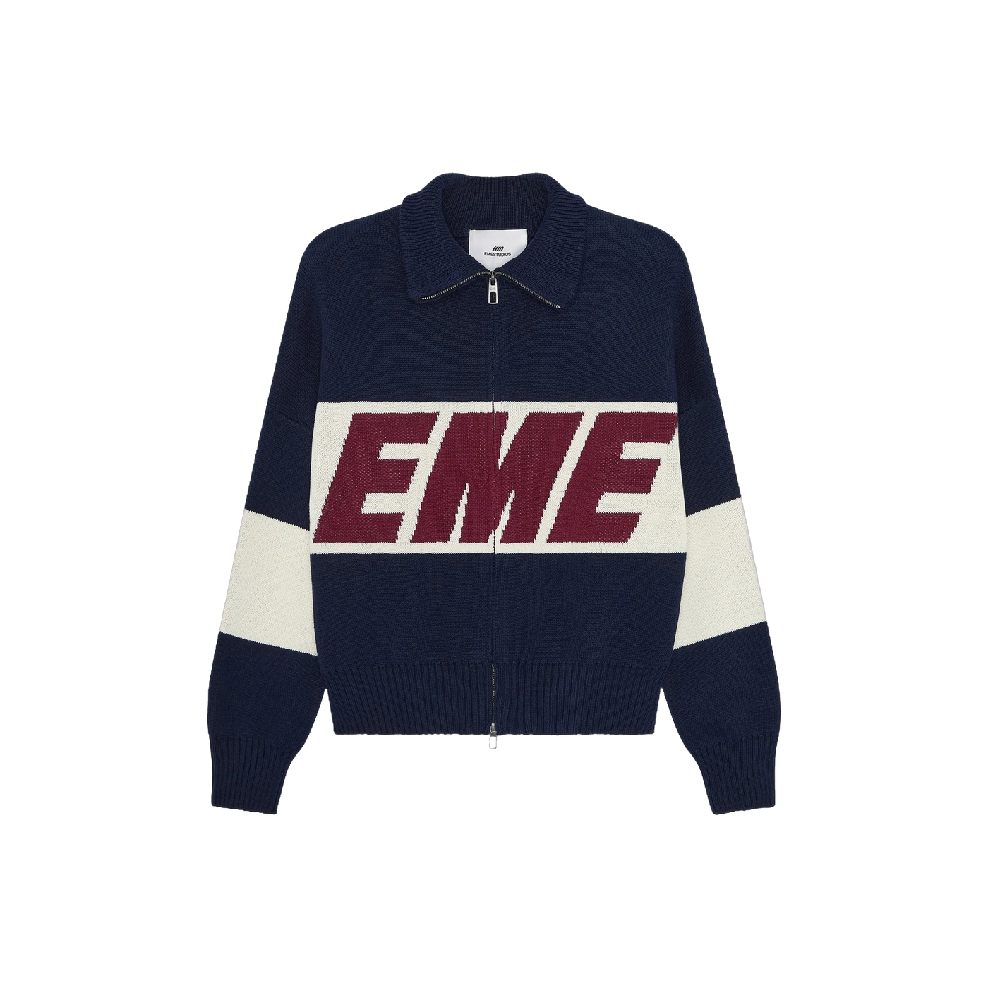 Eme Studios Thrill Navy Zipper Knit