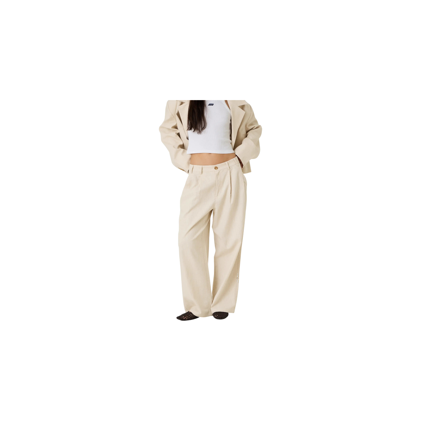 Eme Studios Tide Off Sand Tailored Pants
