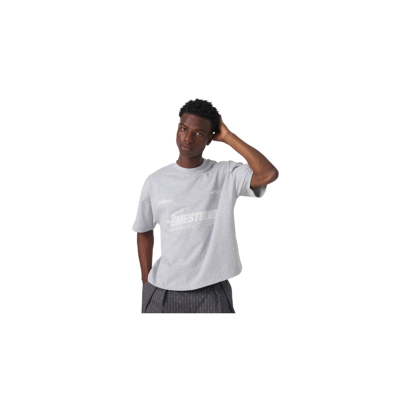 Eme Studios Tracer Heather Grey Oversized T-Shirt
