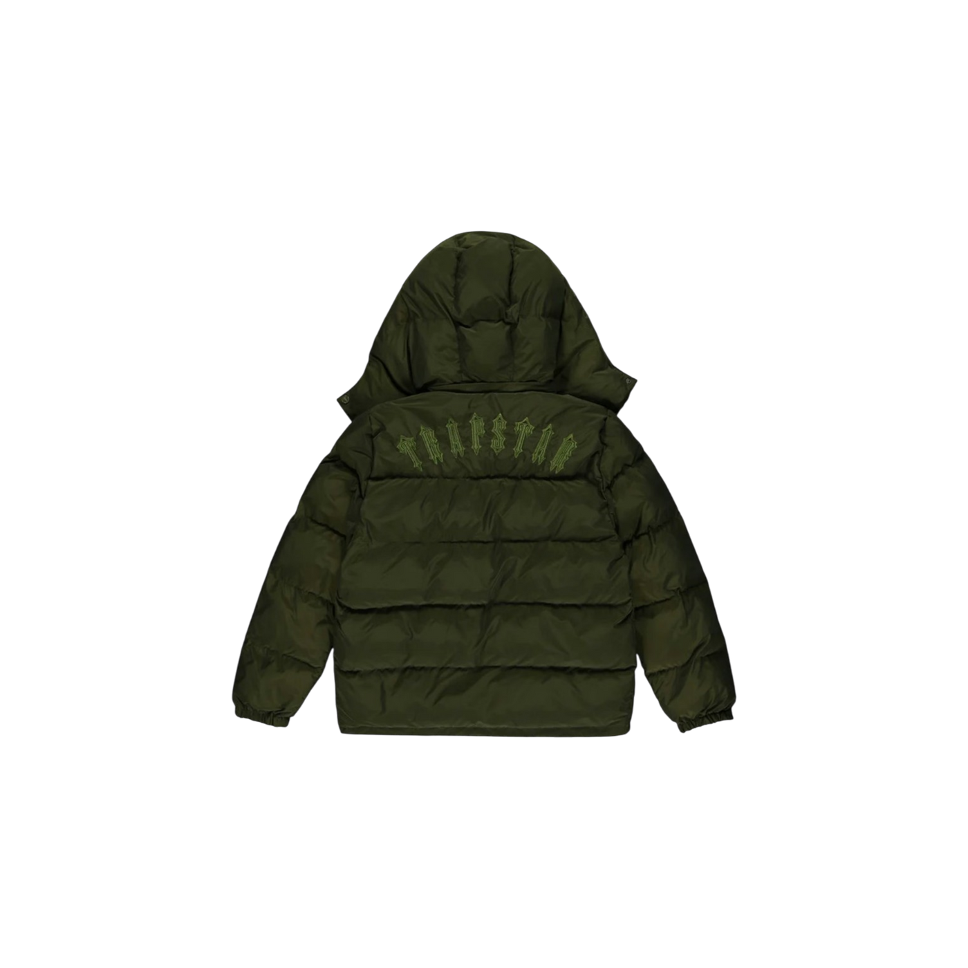 Trapstar Irongate Detachable Hooded Puffer Jacket Olive