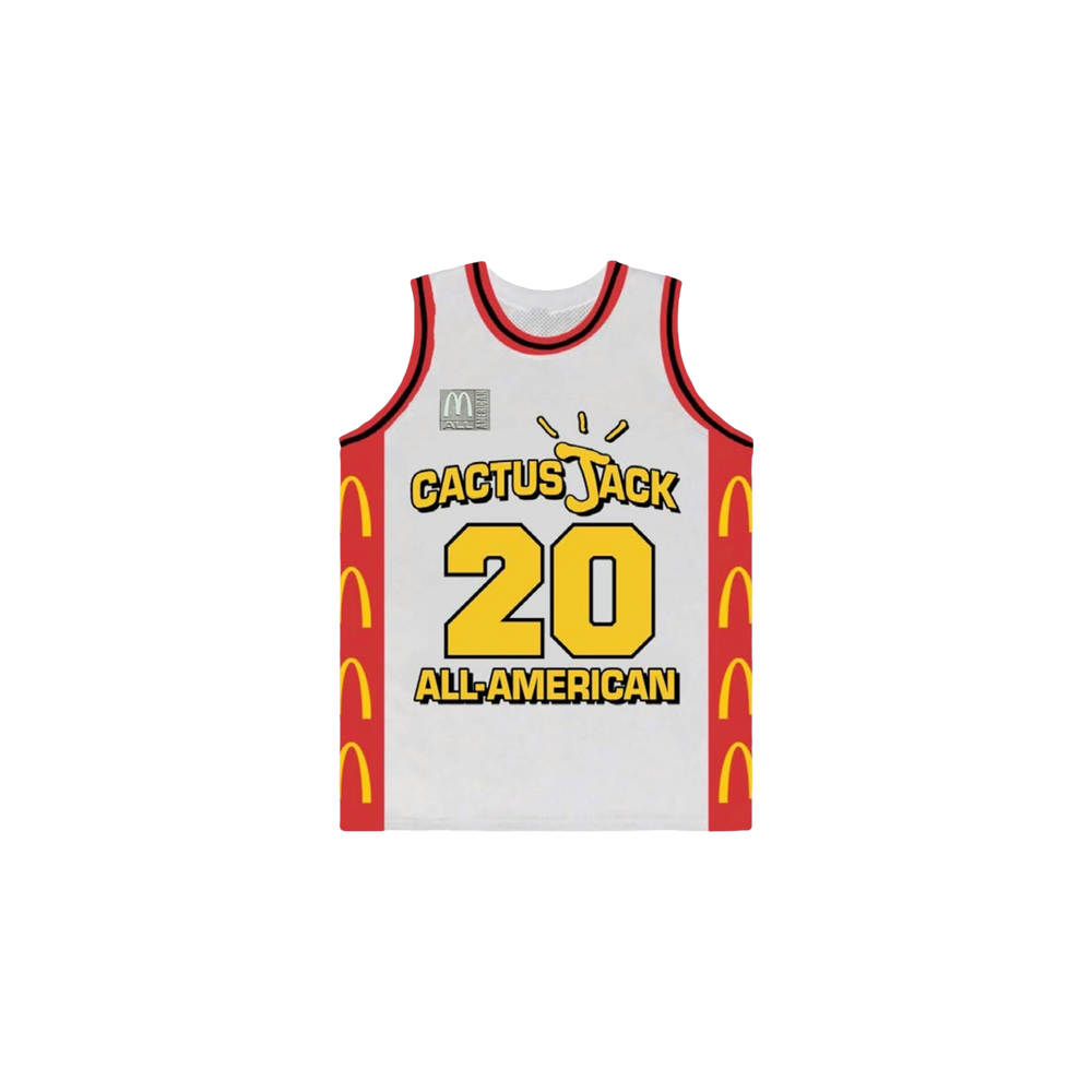 Travis Scott x McDonald's Cactus Jack All American Jersey White