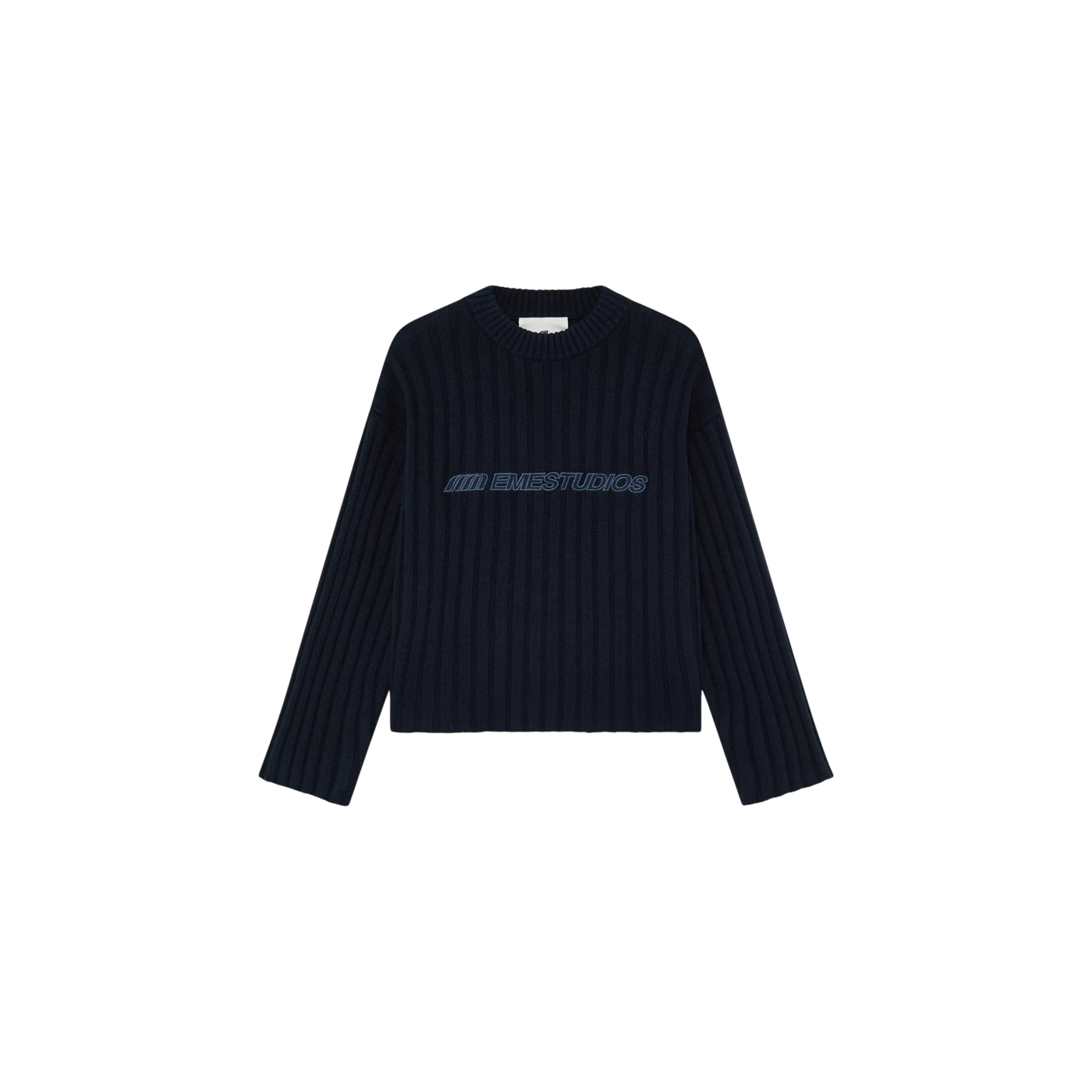 Eme Studios Tube Navy Knit Sweater