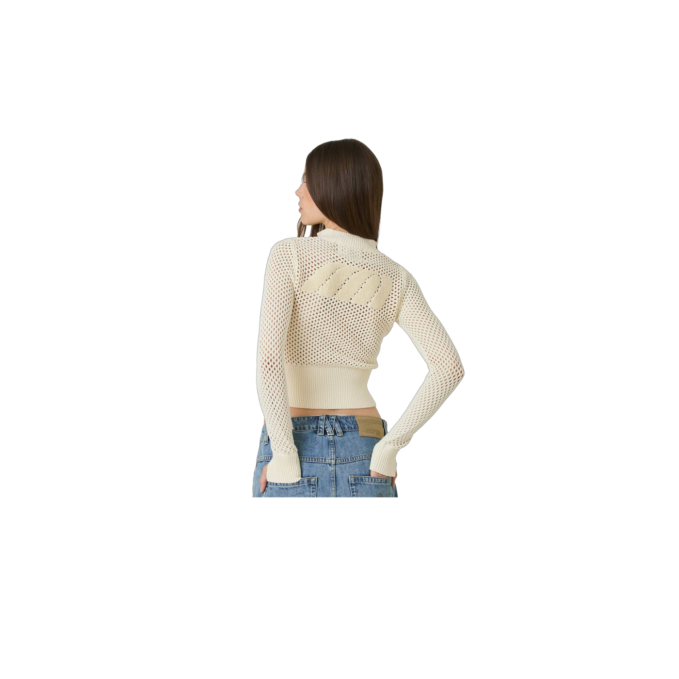 Eme Studios Ursula Off Sand Crochet Full Zip