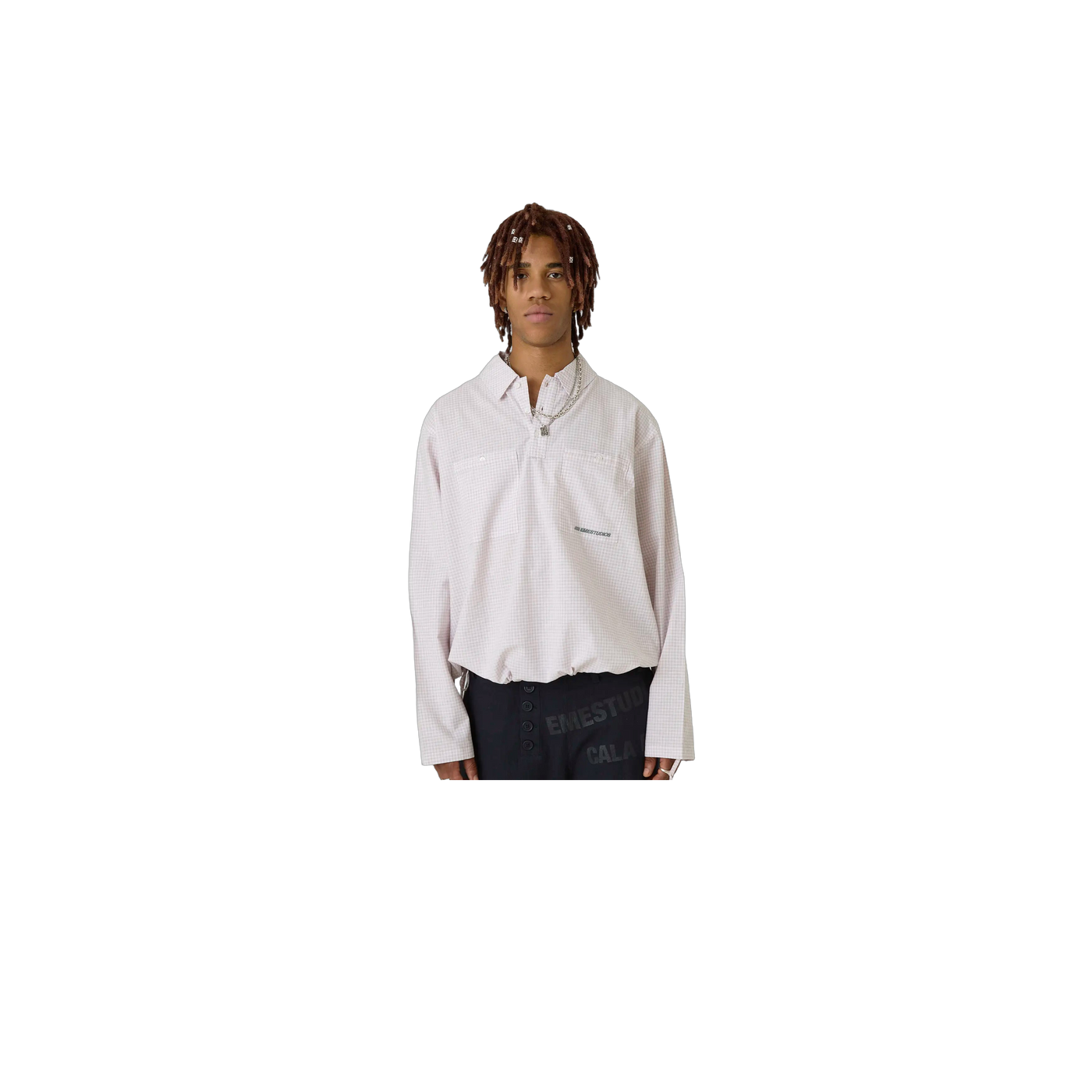 Eme Studios Vade Pink Popover Shirt