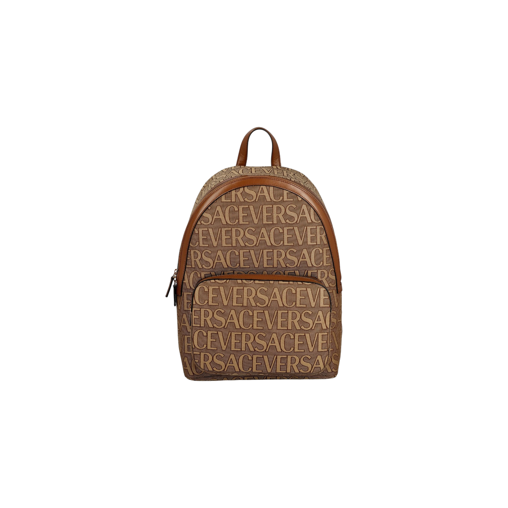 Versace Allover Logo Printed Backpack