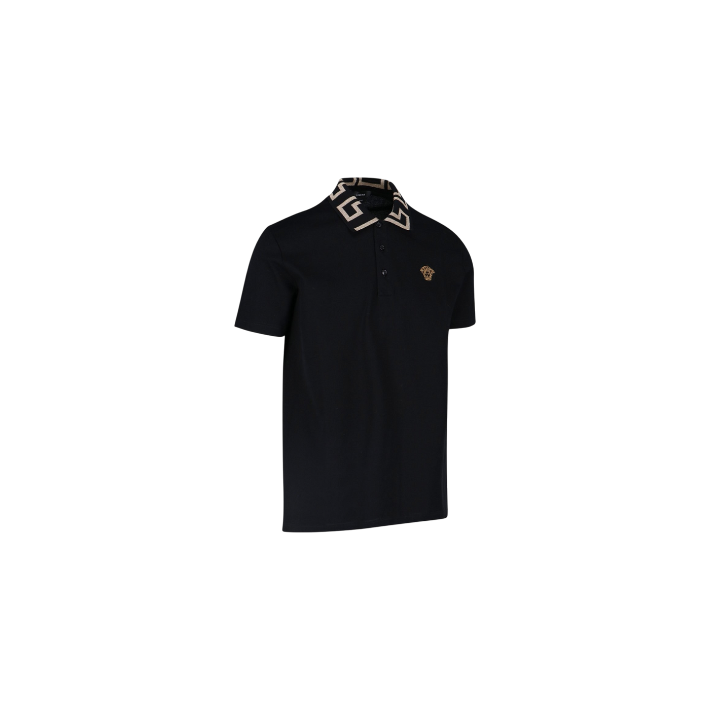 Versace Greca Short-Sleeved Straight Hem Polo Shirt