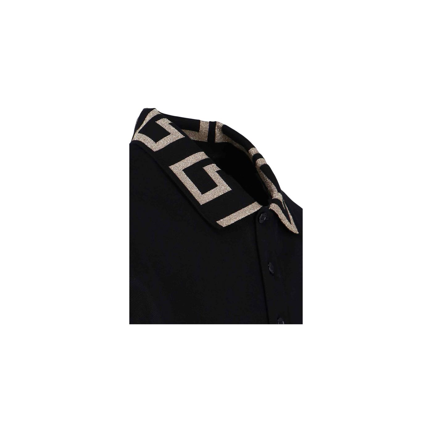 Versace Greca Short-Sleeved Straight Hem Polo Shirt