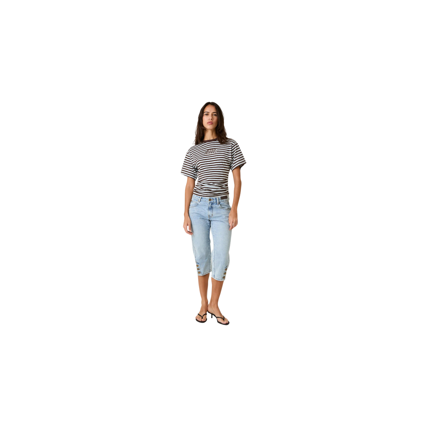 Eme Studios Vint Blue Denim Capri Pants