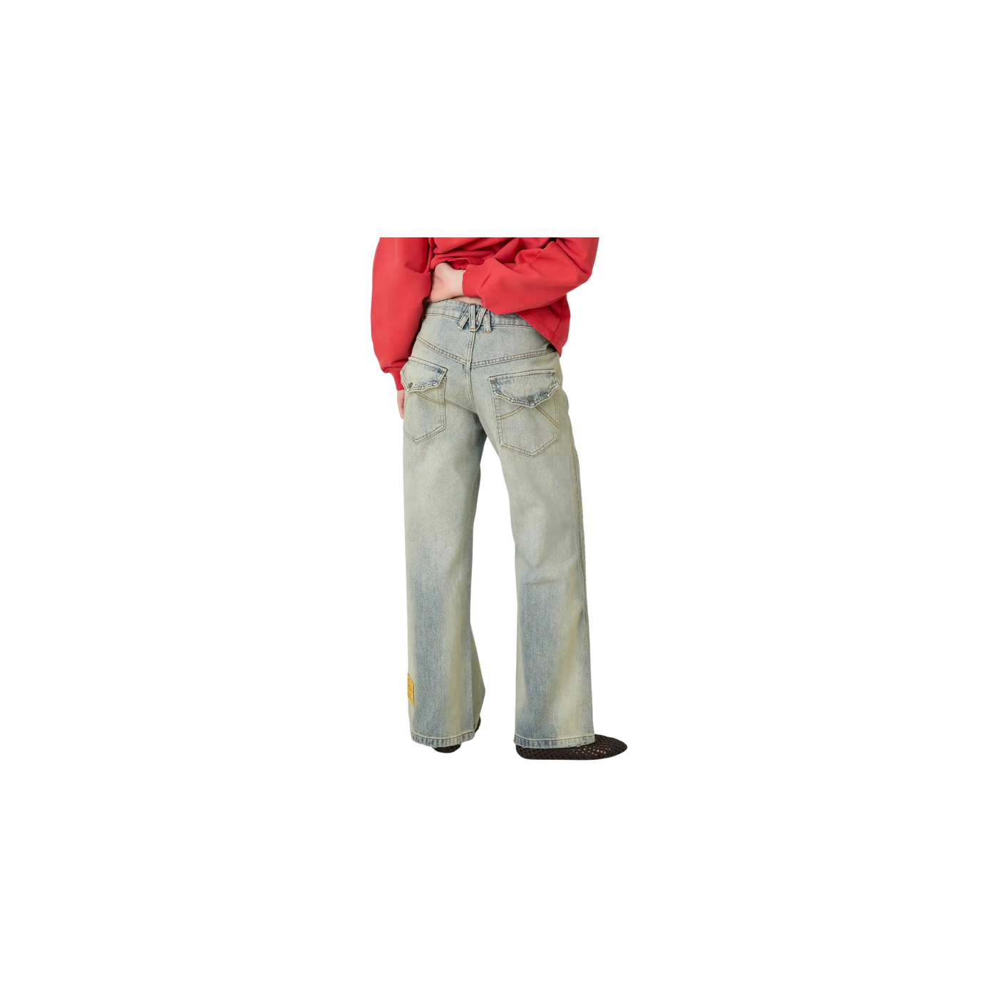 Eme Studios Vitel Flared Blue Denim Pants