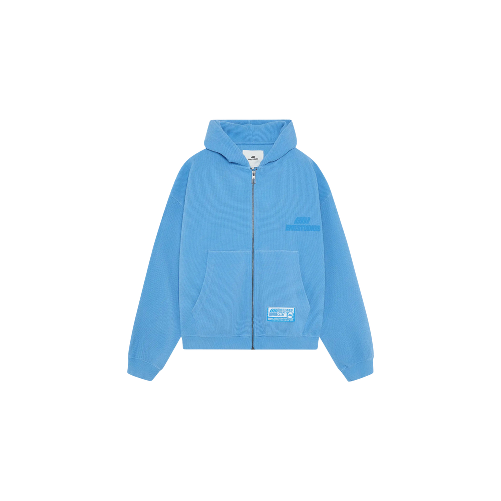 Eme Studios Waffle Cobalt Croped Boxy Full Zip