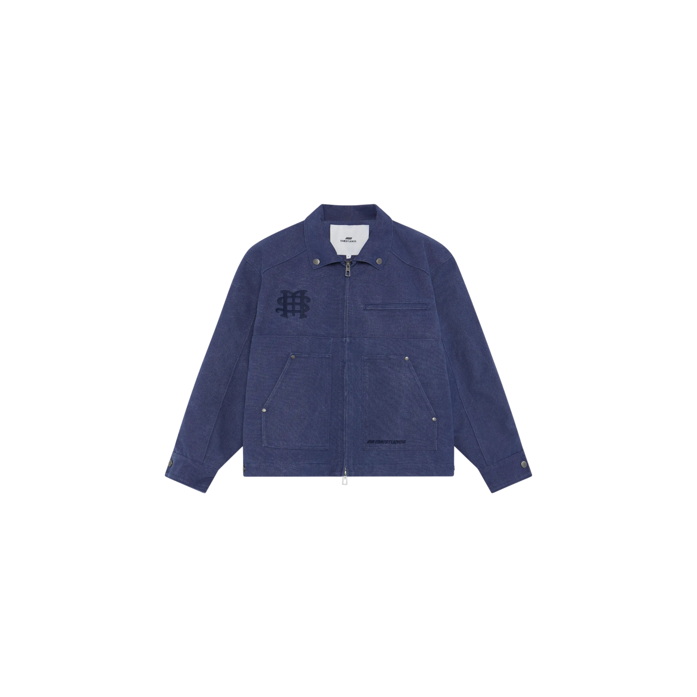 Eme Studios Wake Straight Navy Coat
