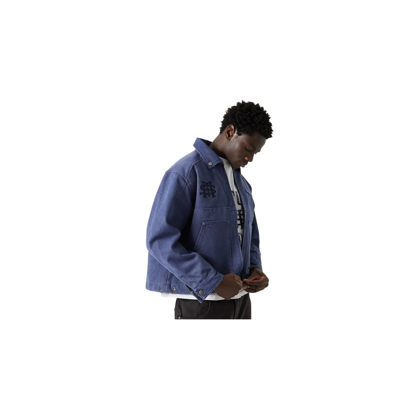 Eme Studios Wake Straight Navy Coat