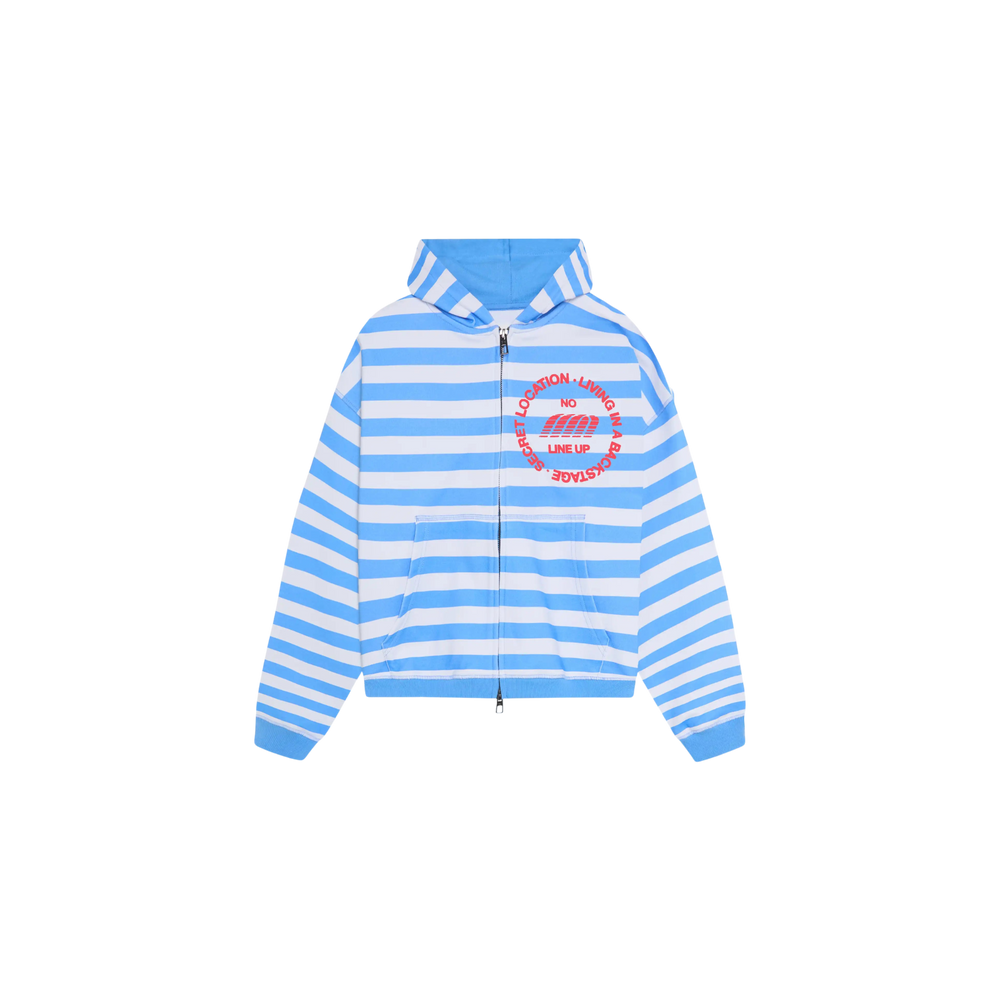 Eme Studios Wander Blue Cropped Boxy Full Zip