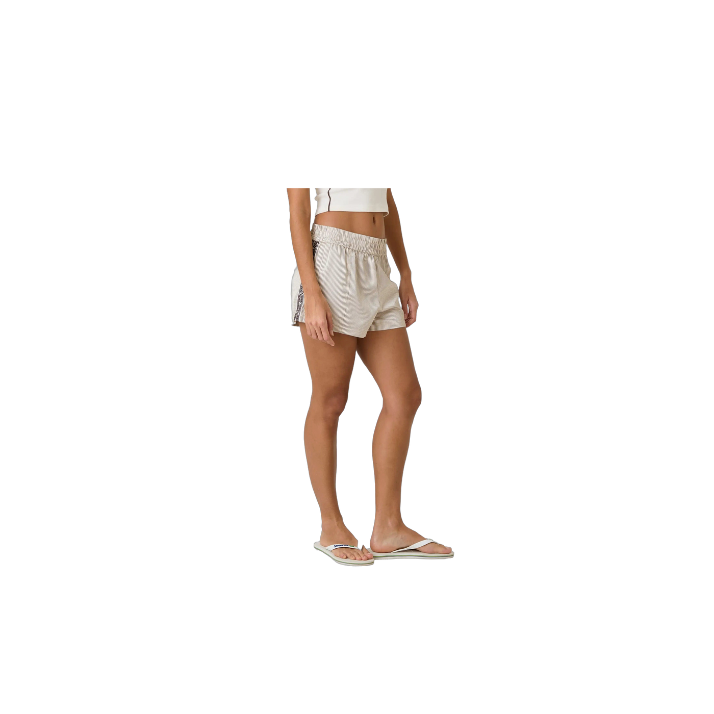 Eme Studios Yimmy Ecru Striped Shorts