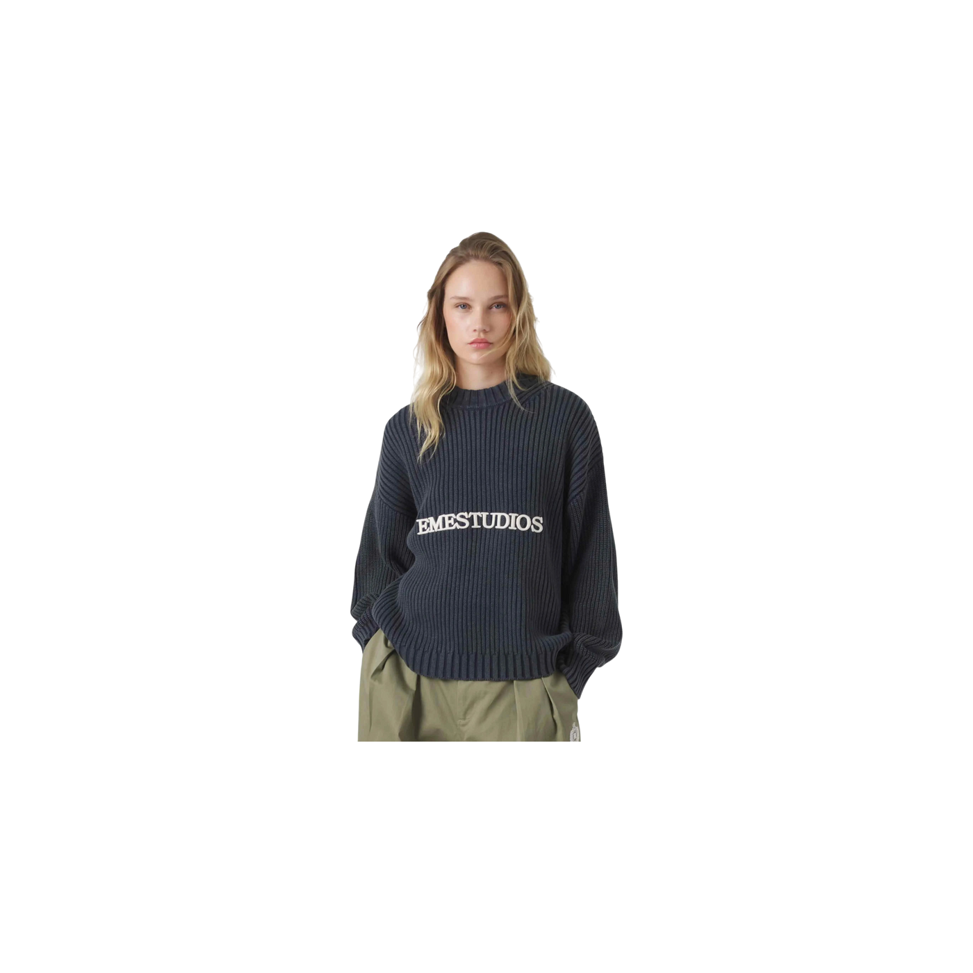 Eme Studios Yoss Navy Knit Sweater