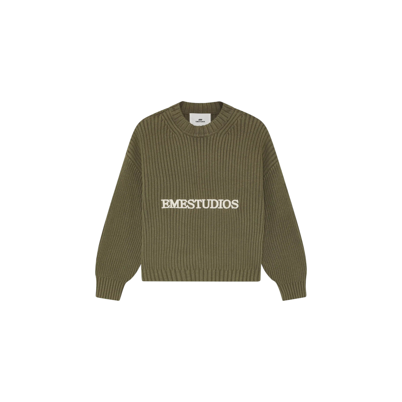 Eme Studios Yoss Olive Knit Sweater