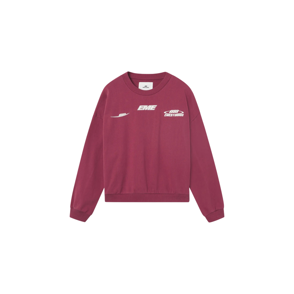 Eme Studios Zenit Burgundy Oversized Crewneck