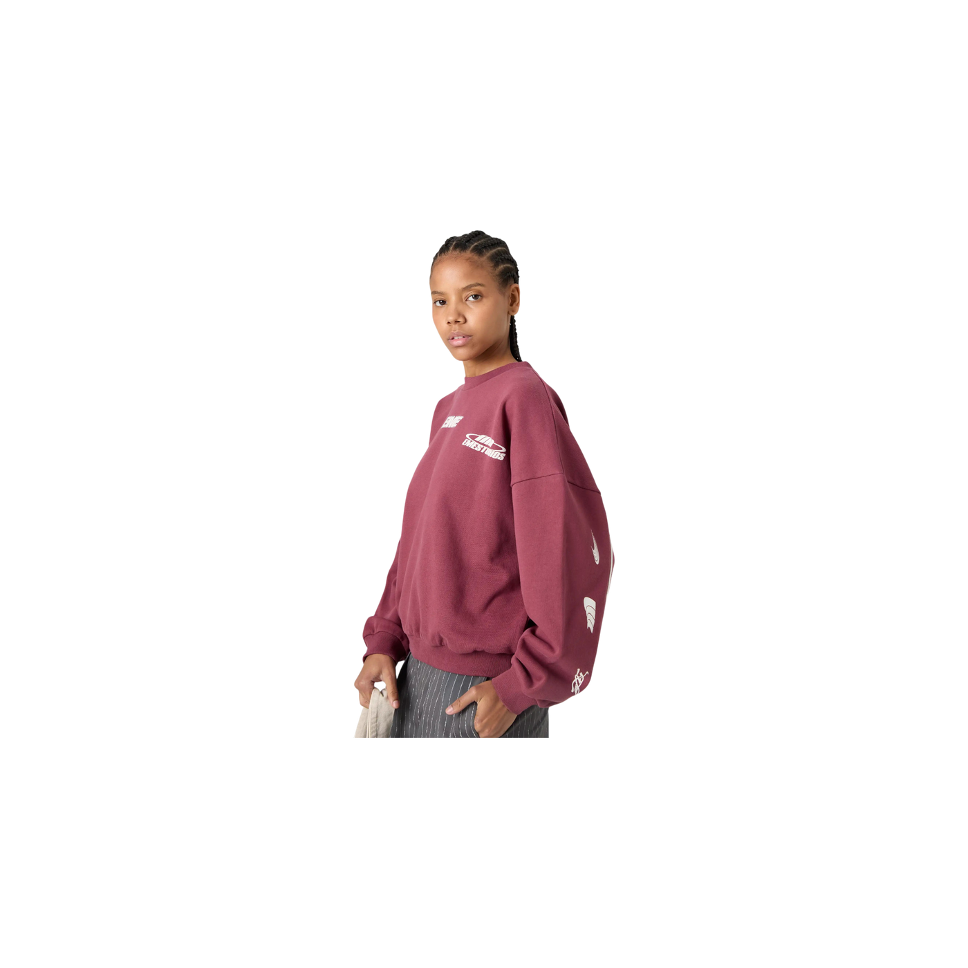 Eme Studios Zenit Burgundy Oversized Crewneck