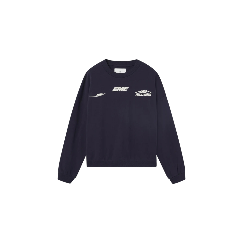 Eme Studios Zenit Navy Oversized Crewneck