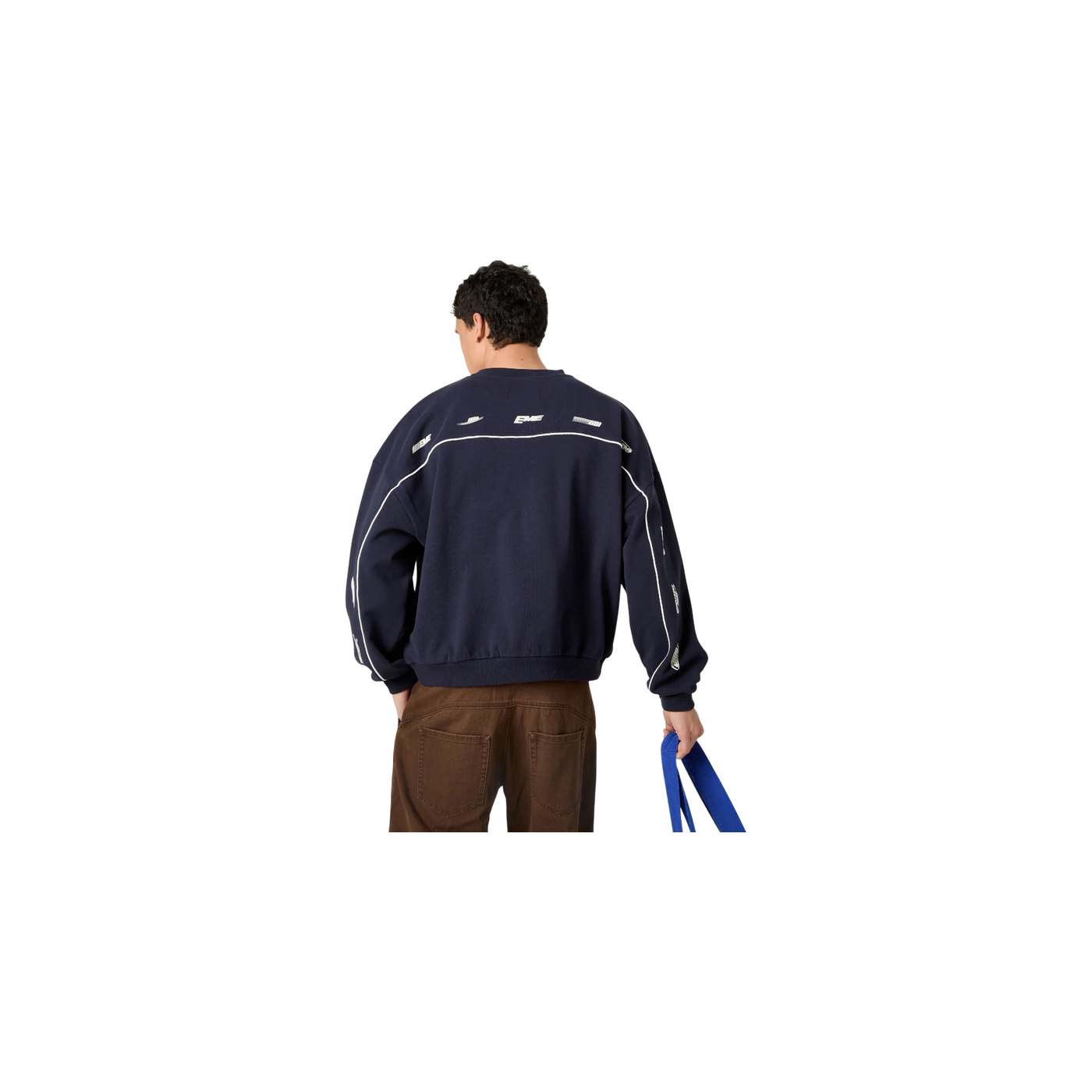Eme Studios Zenit Navy Oversized Crewneck